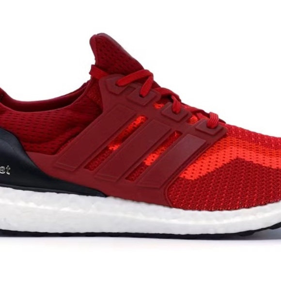 Adidas Ultraboost 2.0 Solar Red Men's Size 9 U.S. EUC - Picture 2 of 9